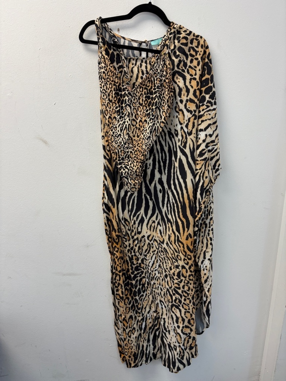 Melissa Odabash Set animal print cheetah bathing suit with matching Kaftan - Picture 5 of 11